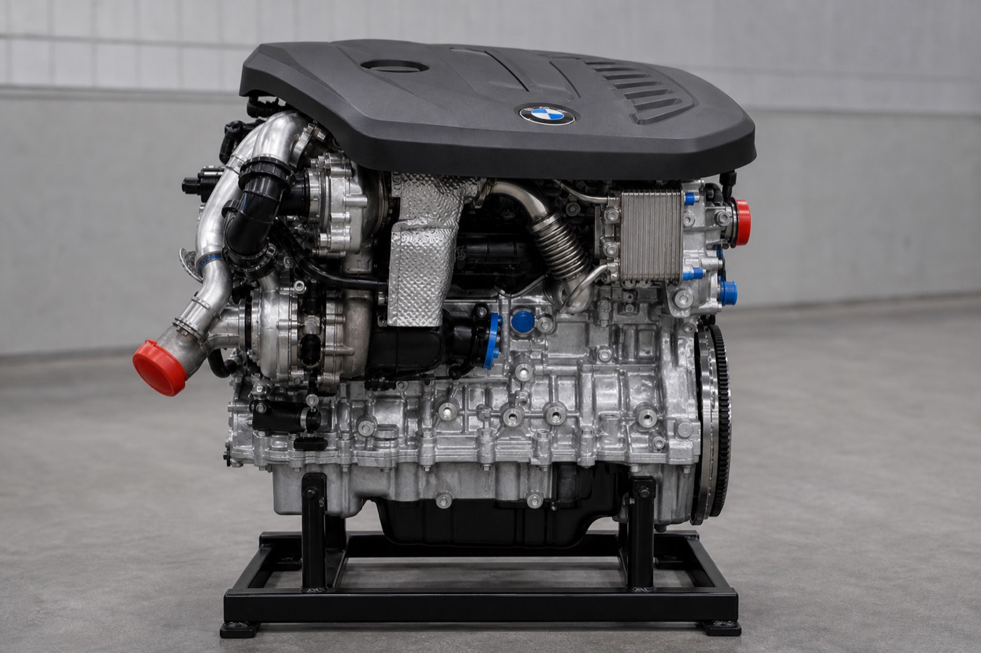 Modern diesel engine on the bench
